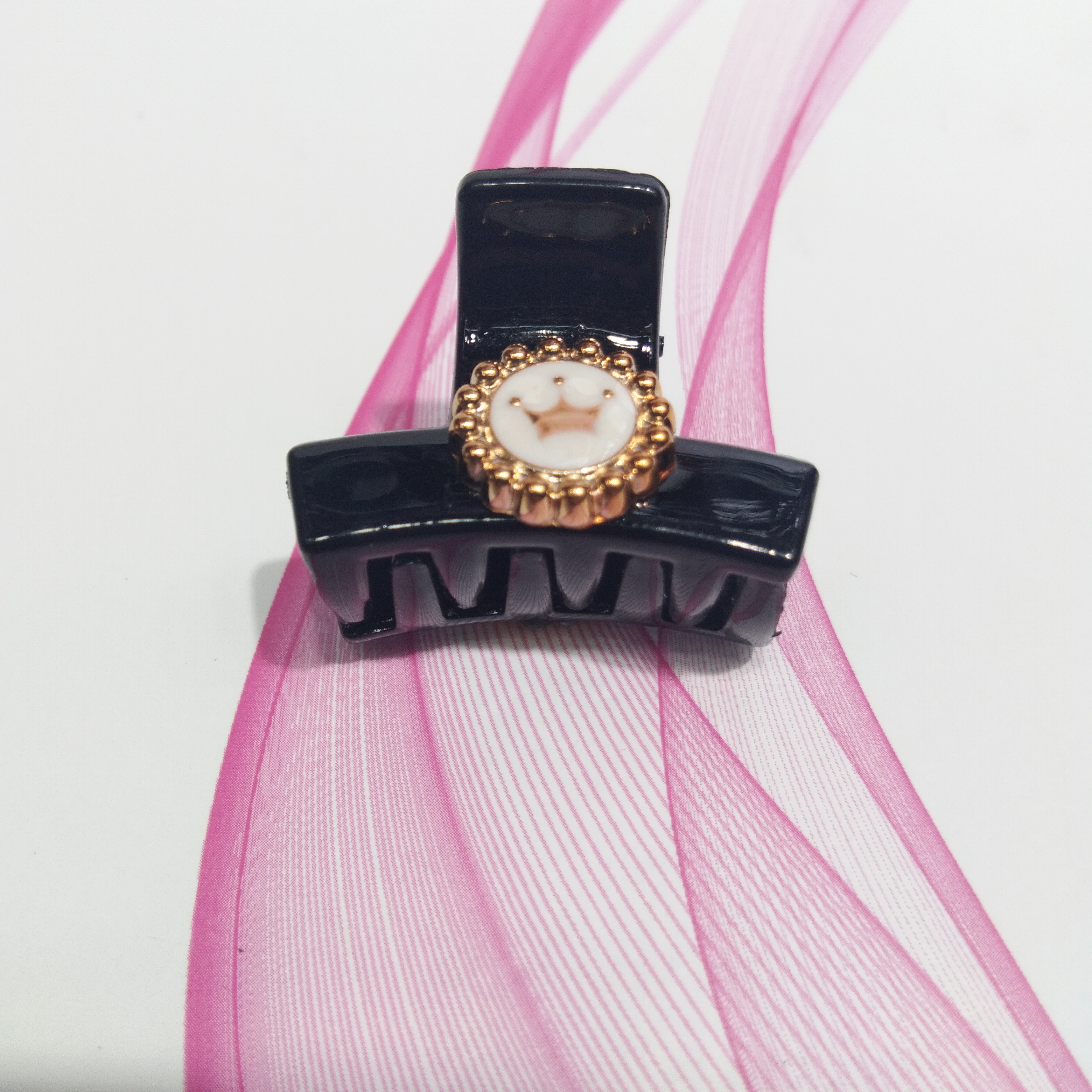 新款加配件亮面小黑爪环保材料不易断流行发夹头饰