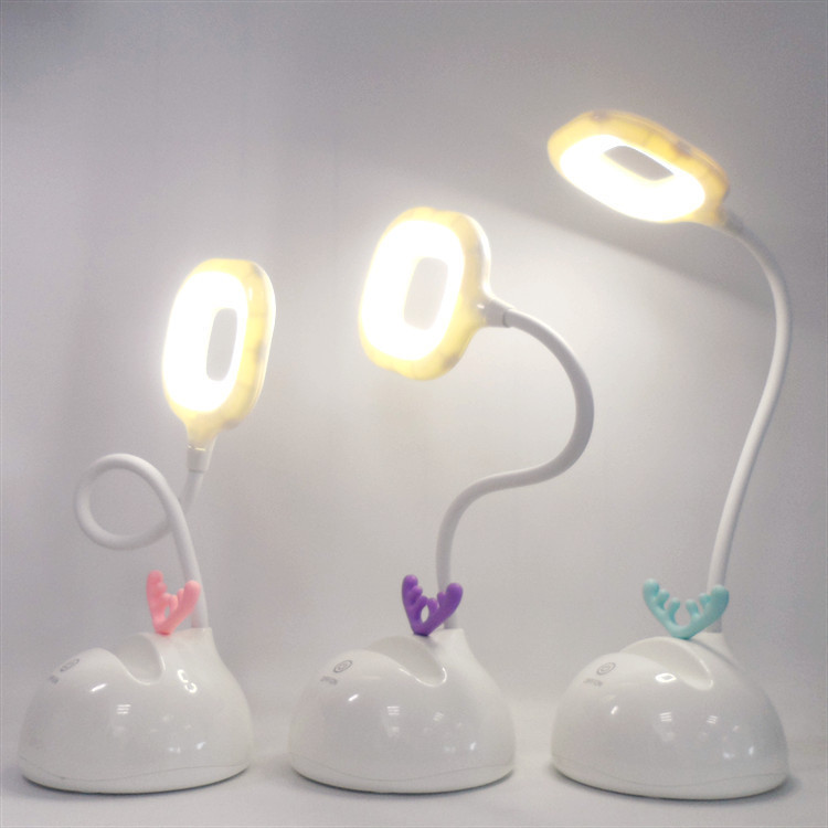 LED台灯萝卜造型可爱卡通锂电触摸萌哒小夜灯儿童学生桌面学习灯