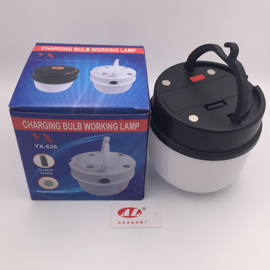 Tent lamp 18650 battery USB charging hook lamp energy-saving lamp working lamp