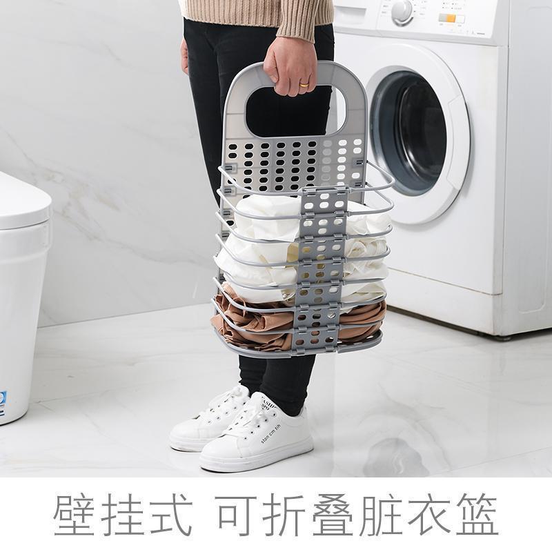 Wall-mounted folding dirty clothes basket pic 5