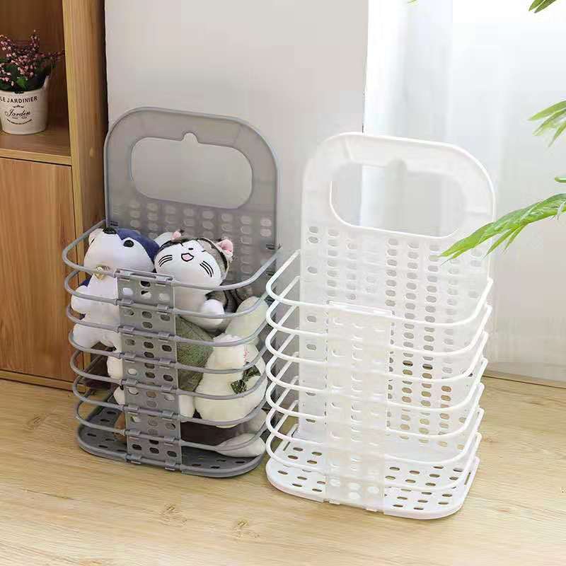 Wall-mounted folding dirty clothes basket pic 1