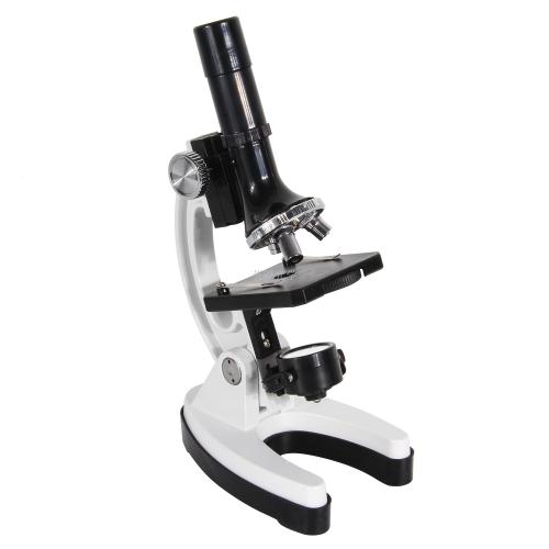 Factory Direct Hm1200 Large Eyepiece with Light Source HD High Power Metal Microscope Children‘s Educational Experimental Equipment
