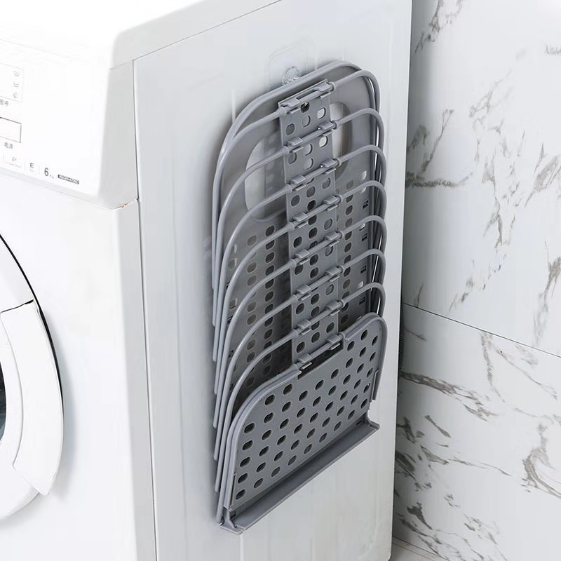 Wall-mounted folding dirty clothes basket pic 2