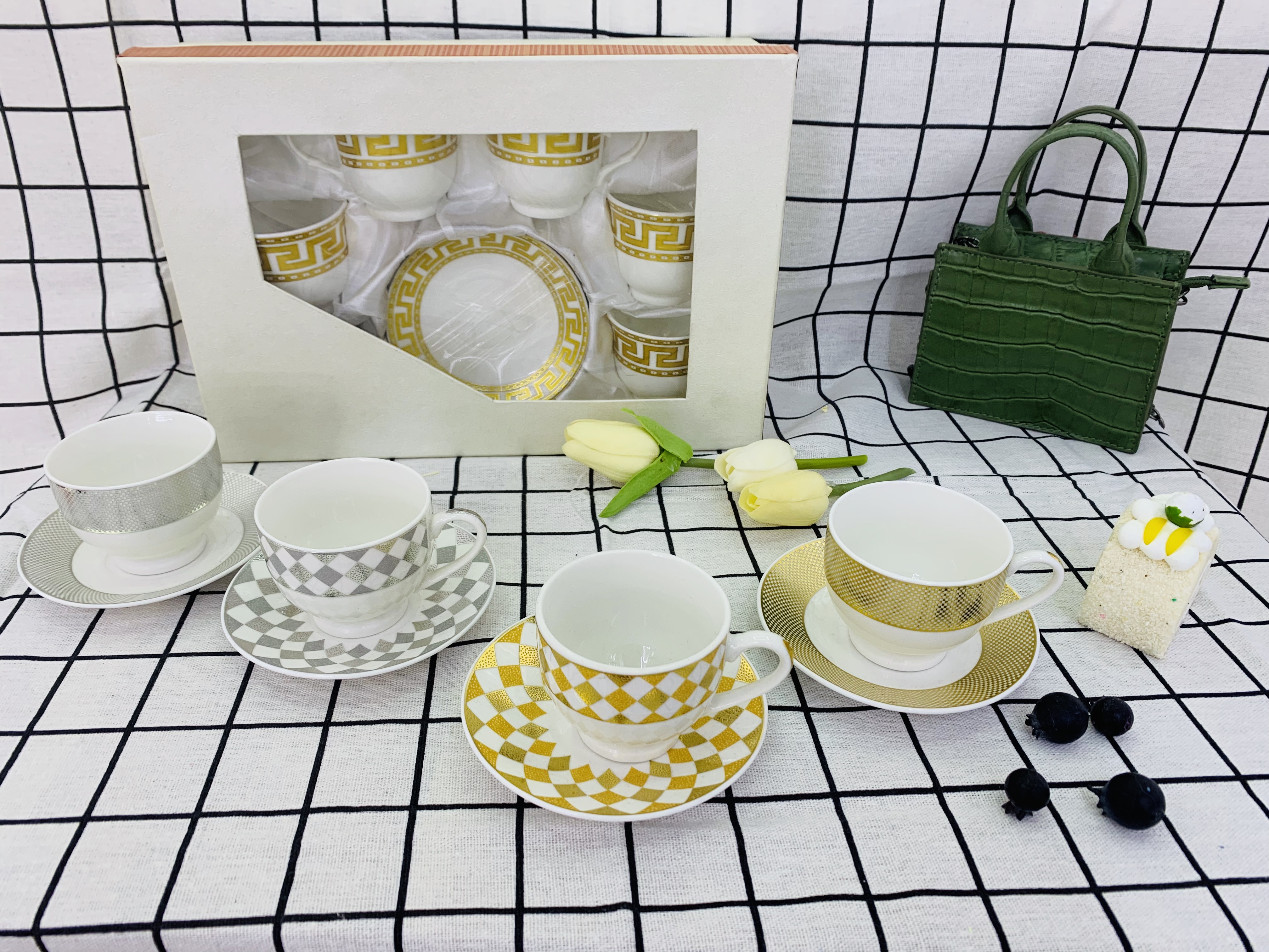 欧式骨瓷咖啡杯碟咖啡杯高档陶瓷杯出口杯碟