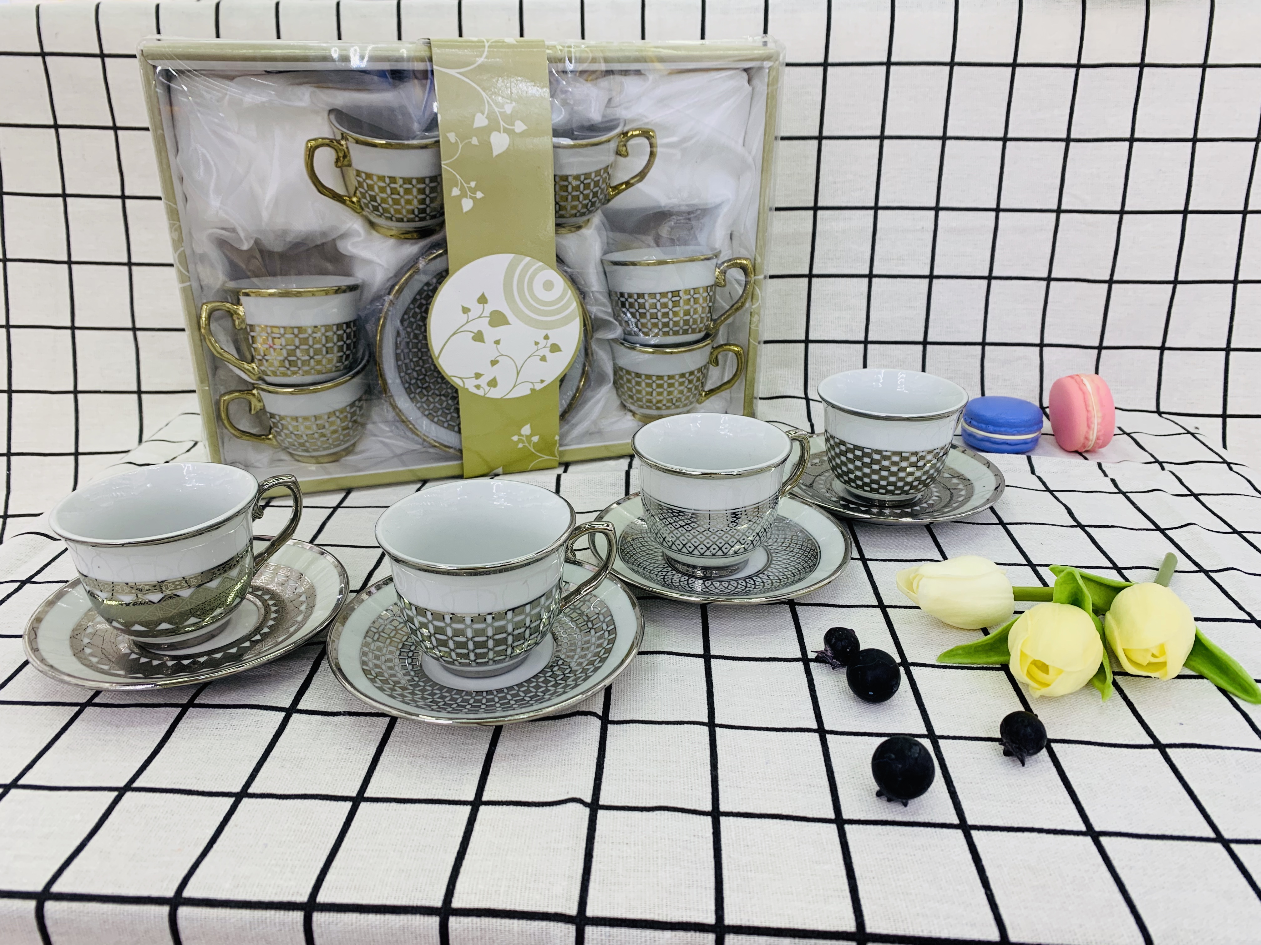 镀金咖啡杯碟咖啡杯高档陶瓷杯出口杯碟