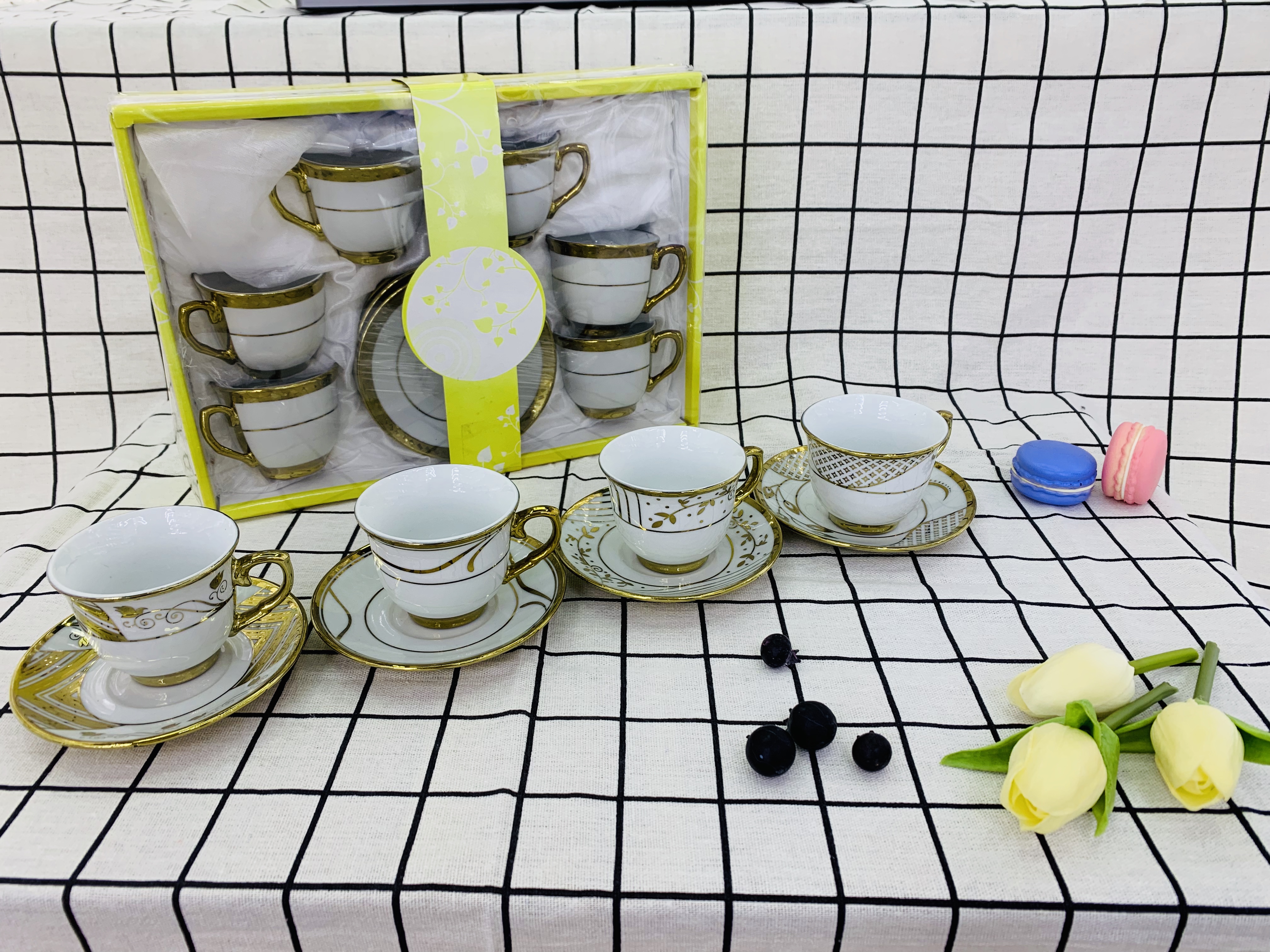 镀金咖啡杯碟咖啡杯高档陶瓷杯出口杯碟