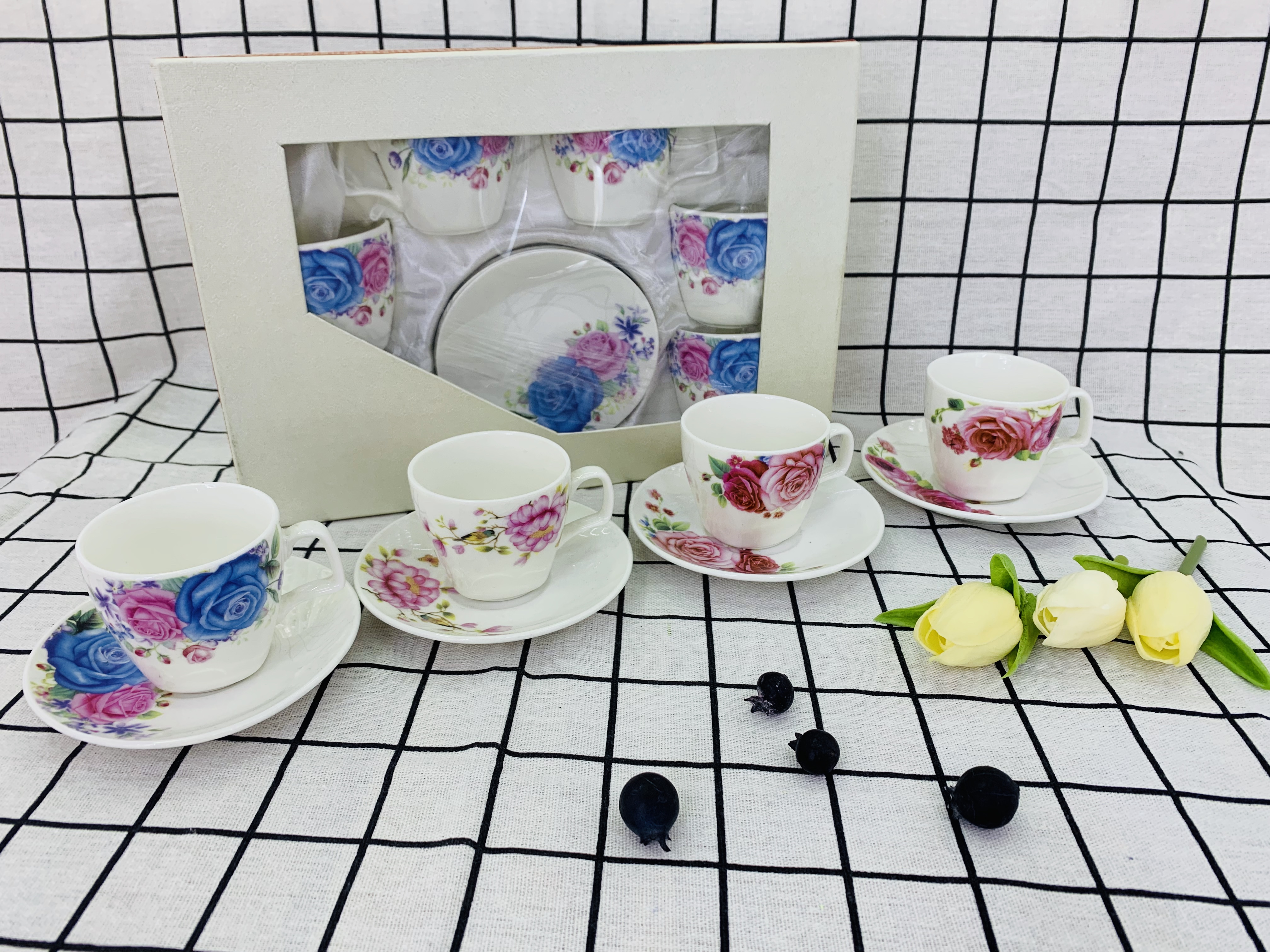 欧式骨瓷咖啡杯碟咖啡杯高档陶瓷杯出口杯碟