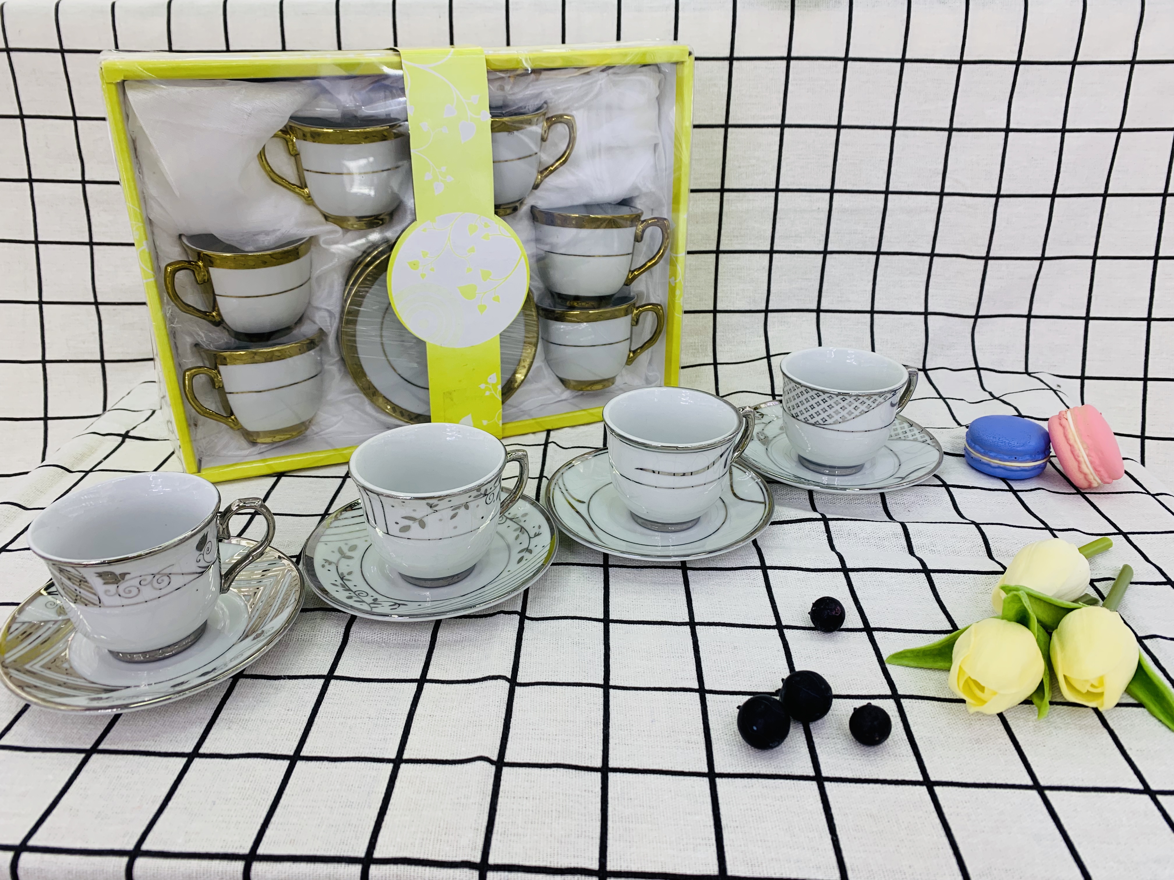 镀金咖啡杯碟咖啡杯高档陶瓷杯出口杯碟