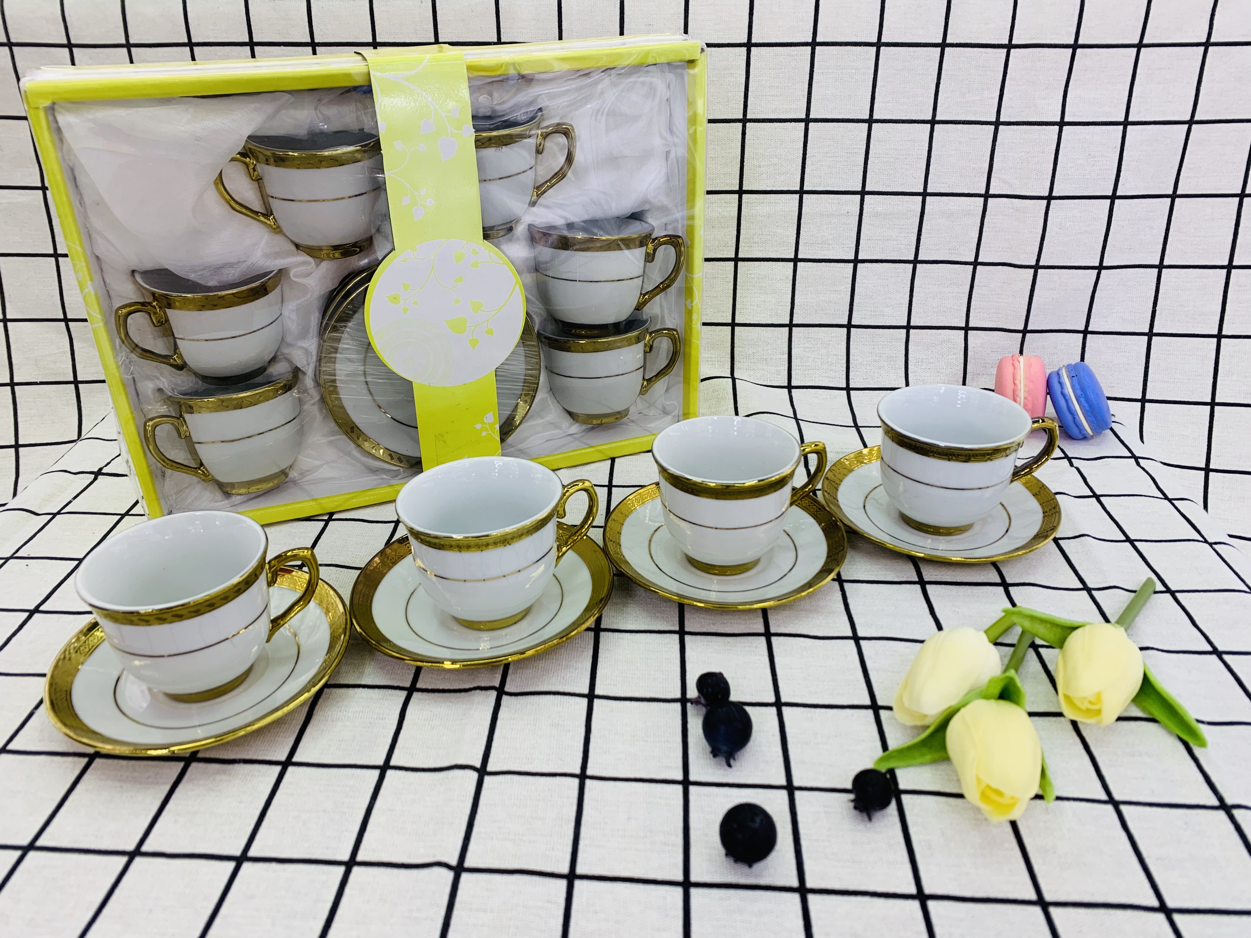 镀金咖啡杯碟咖啡杯高档陶瓷杯出口杯碟