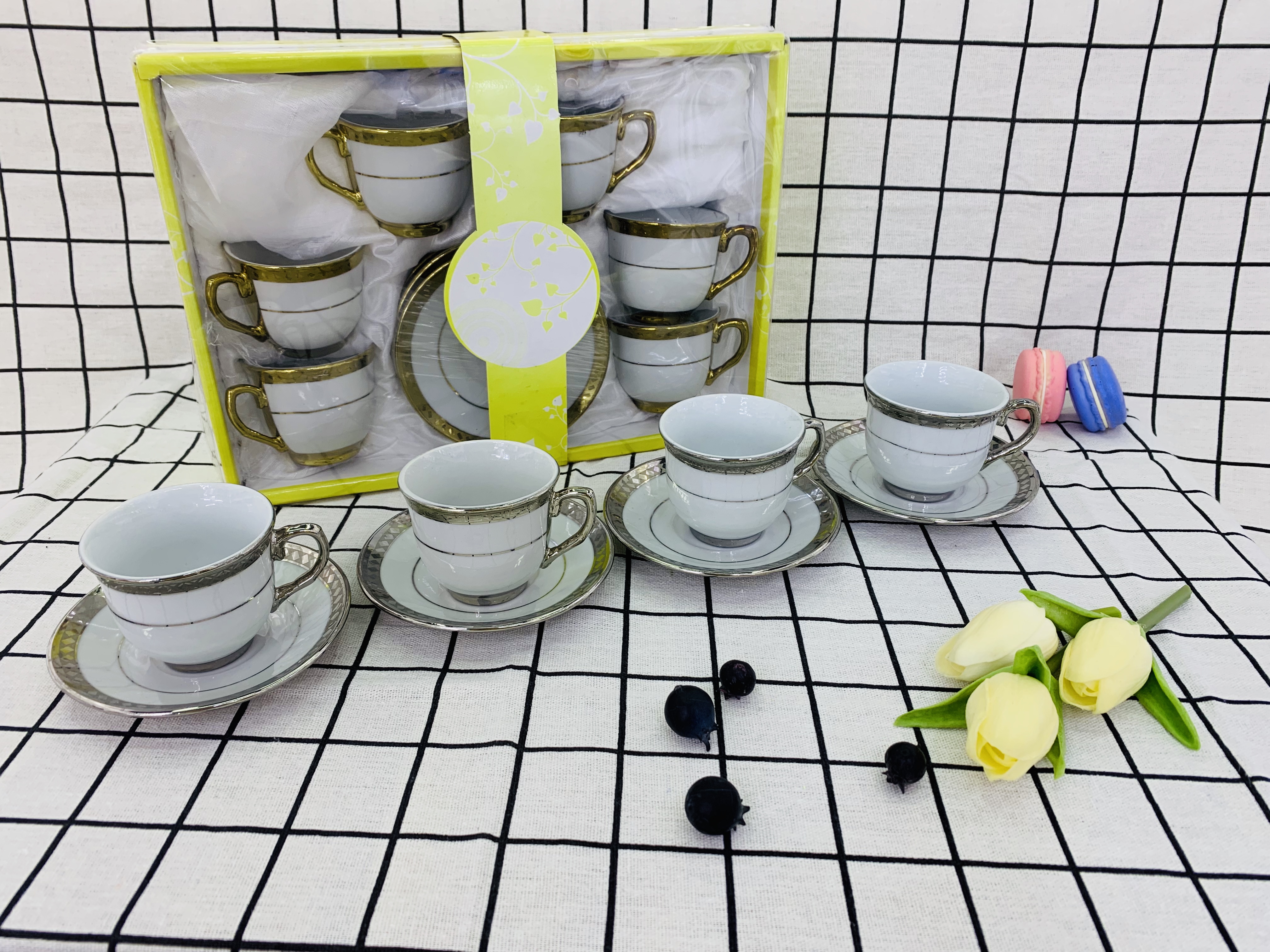 镀金咖啡杯碟咖啡杯高档陶瓷杯出口杯碟