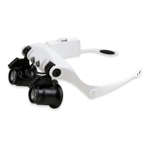 factory direct head-mounted glasses magnifying glass with led light bracket magnifying glass watch repair 9892g-3a