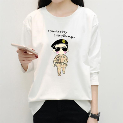 t-shirt women‘s long sleeve 2020 spring and autumn new korean style loose large size women‘s tops stall foreign trade supply wholesale net