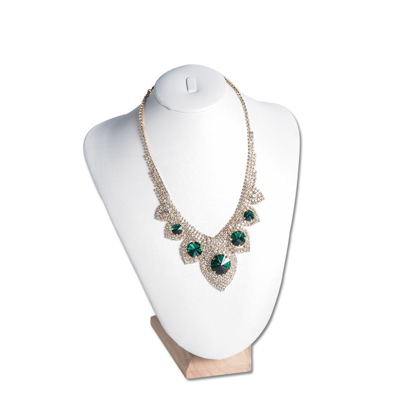 跨境热销实木项链架 首饰展示架 项链饰品展示颈模 饰品展示模特