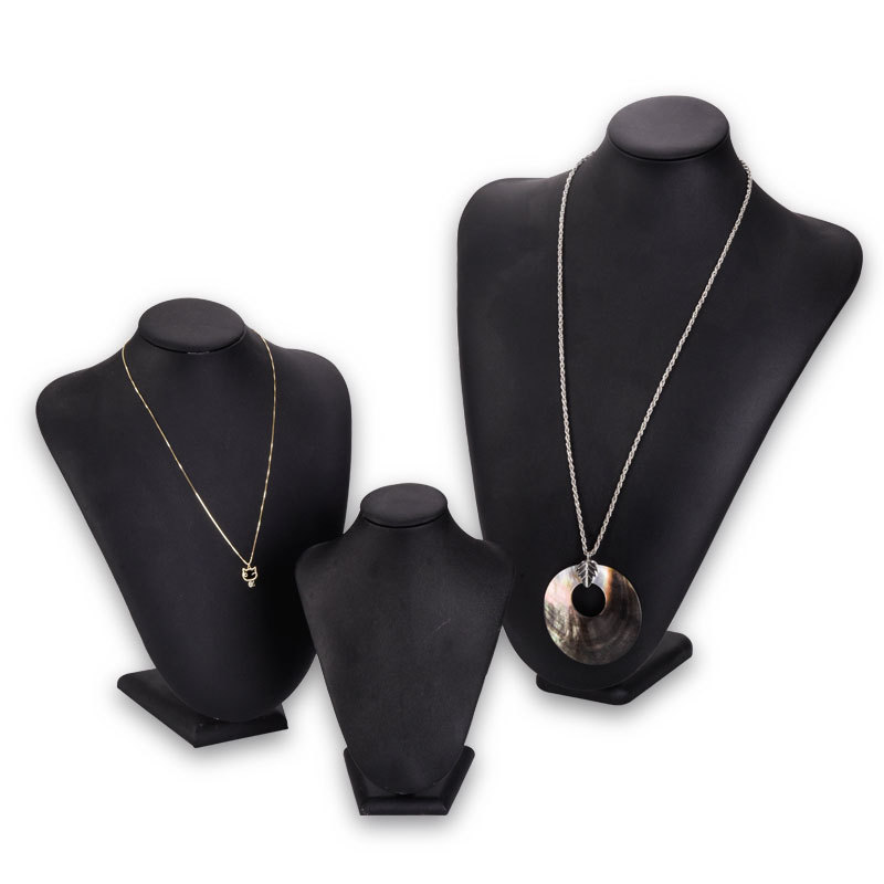 个性PU皮革模特架 人像脖子颈模首饰架 吊坠项链珠宝展示道具