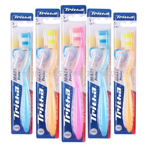 Tritha Matrix Bristle Adult Toothbrush with Sheath Foreign Trade Export Products 0.2mm Bristle