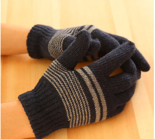 New Simple Adult Gloves Winter Knitted Warm Gloves Men and Women Cheap Full Finger Riding Gloves Gifts