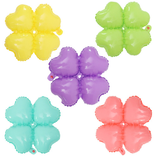candy-colored aluminum film four-leaf clover balloon arch road lead decorative balloon
