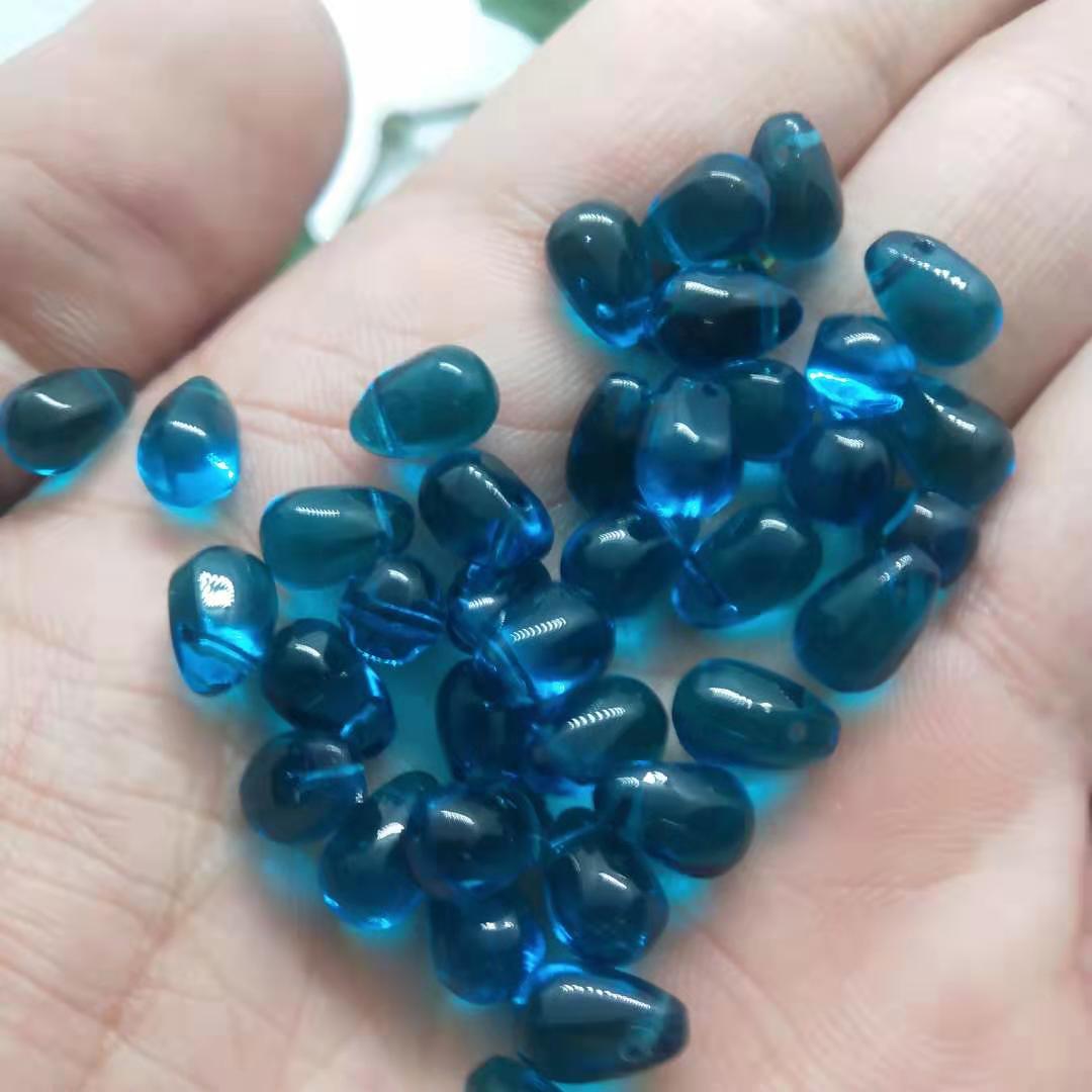 饰品配件 捷克玻璃 水滴吊坠 古风发簪 手工diw
