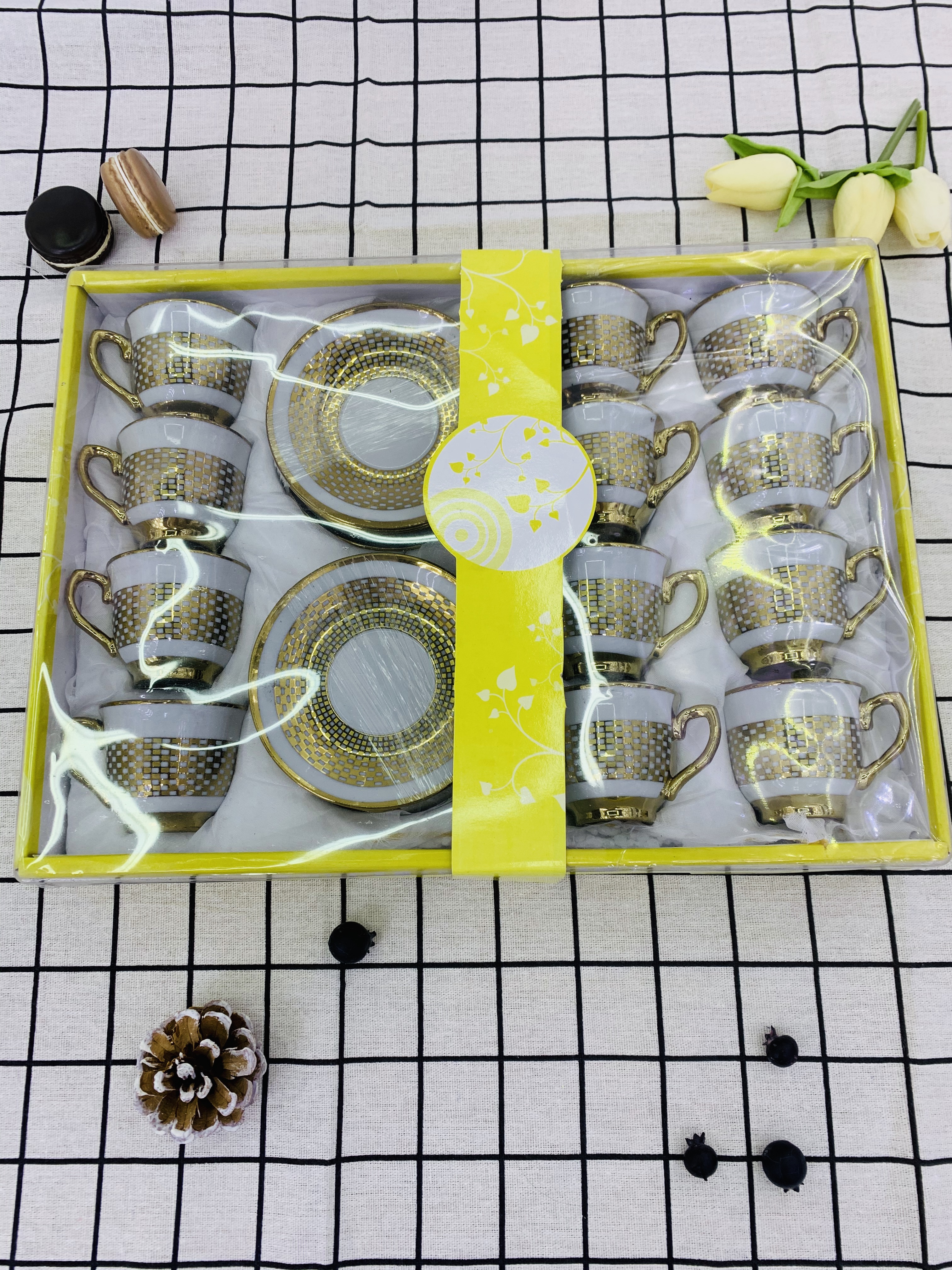 欧式咖啡杯碟镀金咖啡杯高档陶瓷杯出口杯碟