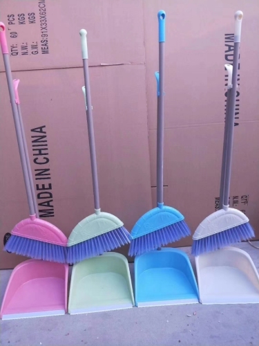 set sweep cover scan， broom and dustpan