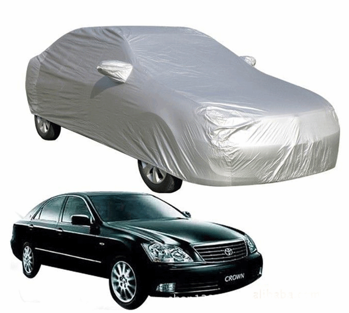 亚马逊热销定制通用型涤塔夫涂银布汽车车衣罩 防霜防雪防冻车罩