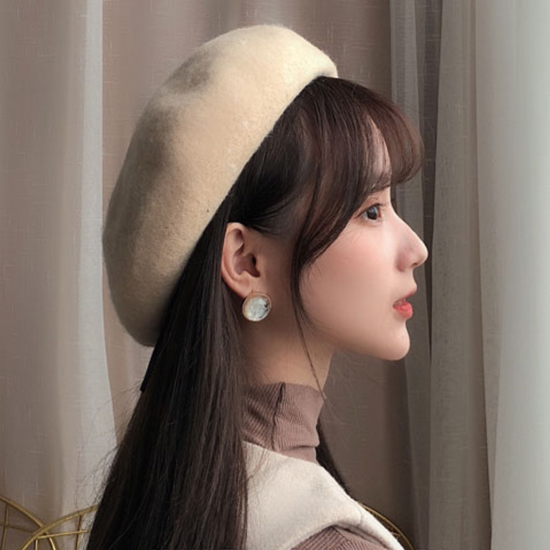 厂家直销贝雷帽女秋冬韩版日系百搭休闲英伦复古学生帽子画家帽