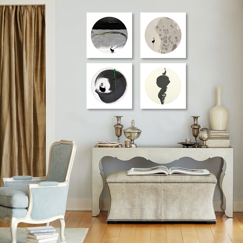 厂家直销北欧风格装饰画创意组合油画客厅装饰沙发背景墙挂画
