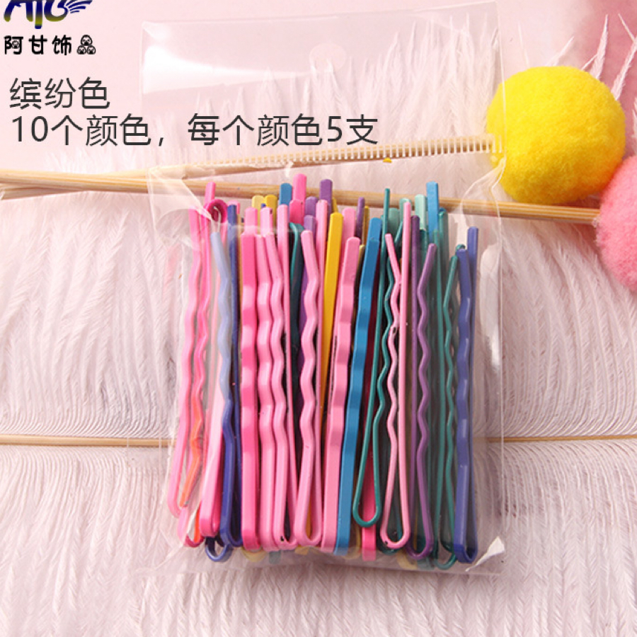 Create 101 hyuna web celebrity hair clips fashionable one-word macaron candy bangs with children's hair accessories