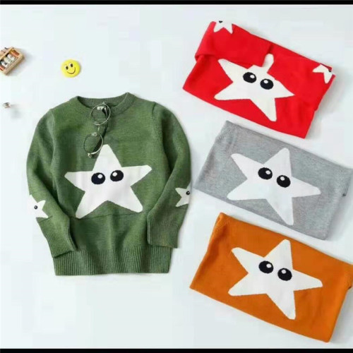 Autumn and Winter Children‘s Sweater Boys and Girls Cartoon Miscellaneous Cored Yarn Sweater Children‘s Clothing Sweater Bottoming Shirt