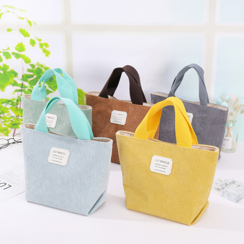 korean new ins women‘s bag in stock solid color coin purse portable corduroy bag canvas bag customized factory direct sales
