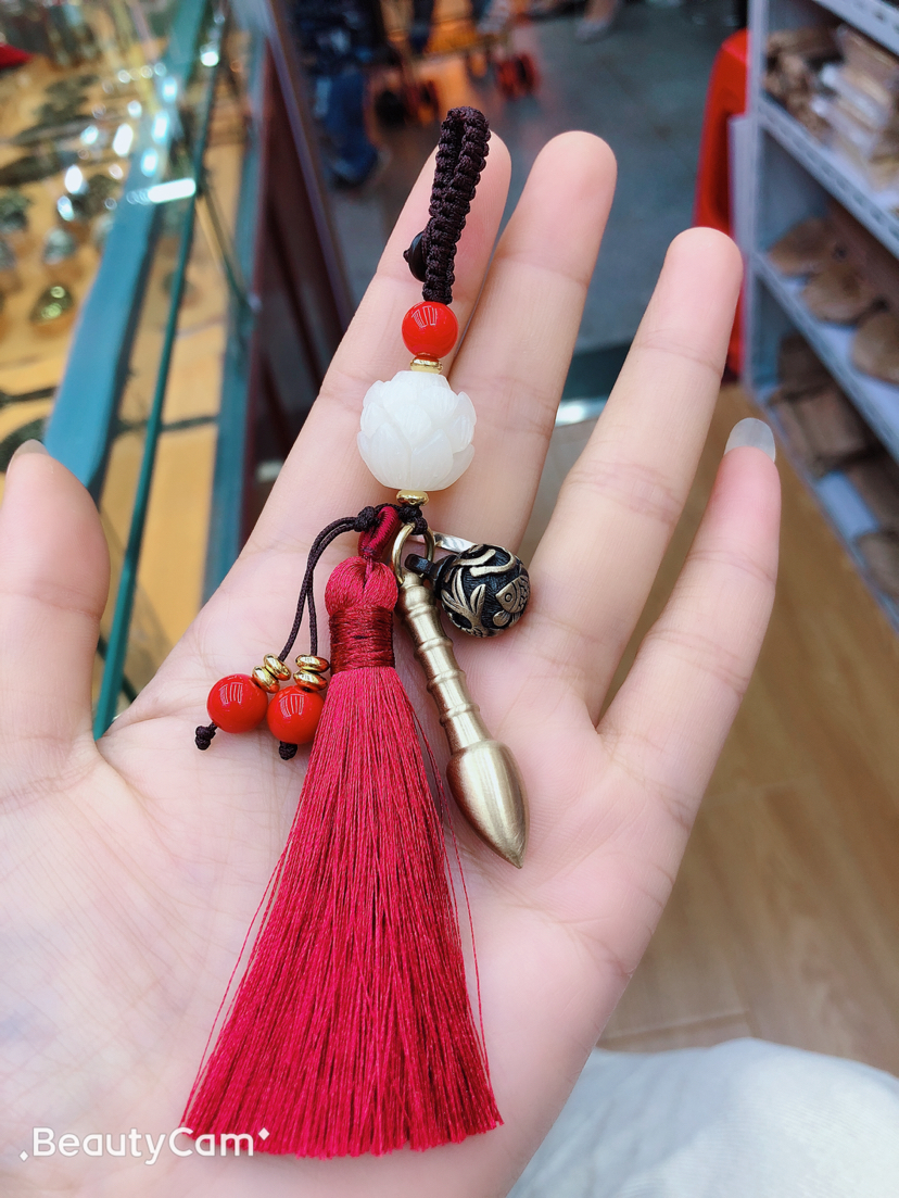 菩提莲花文昌笔小穗子钥匙扣