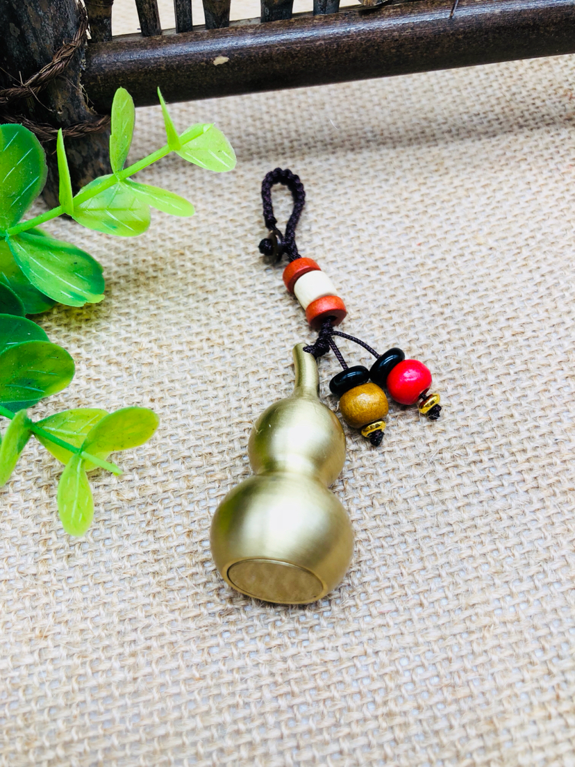 底座可打开铜葫芦钥匙扣