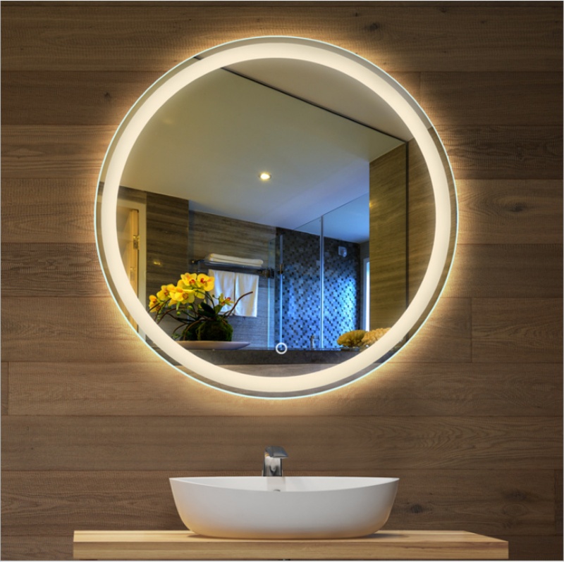 Supply Frameless backlight LED mirror lavabo circular wall hanging