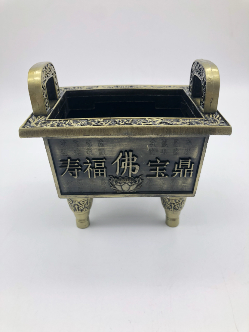 青铜色福寿佛宝鼎