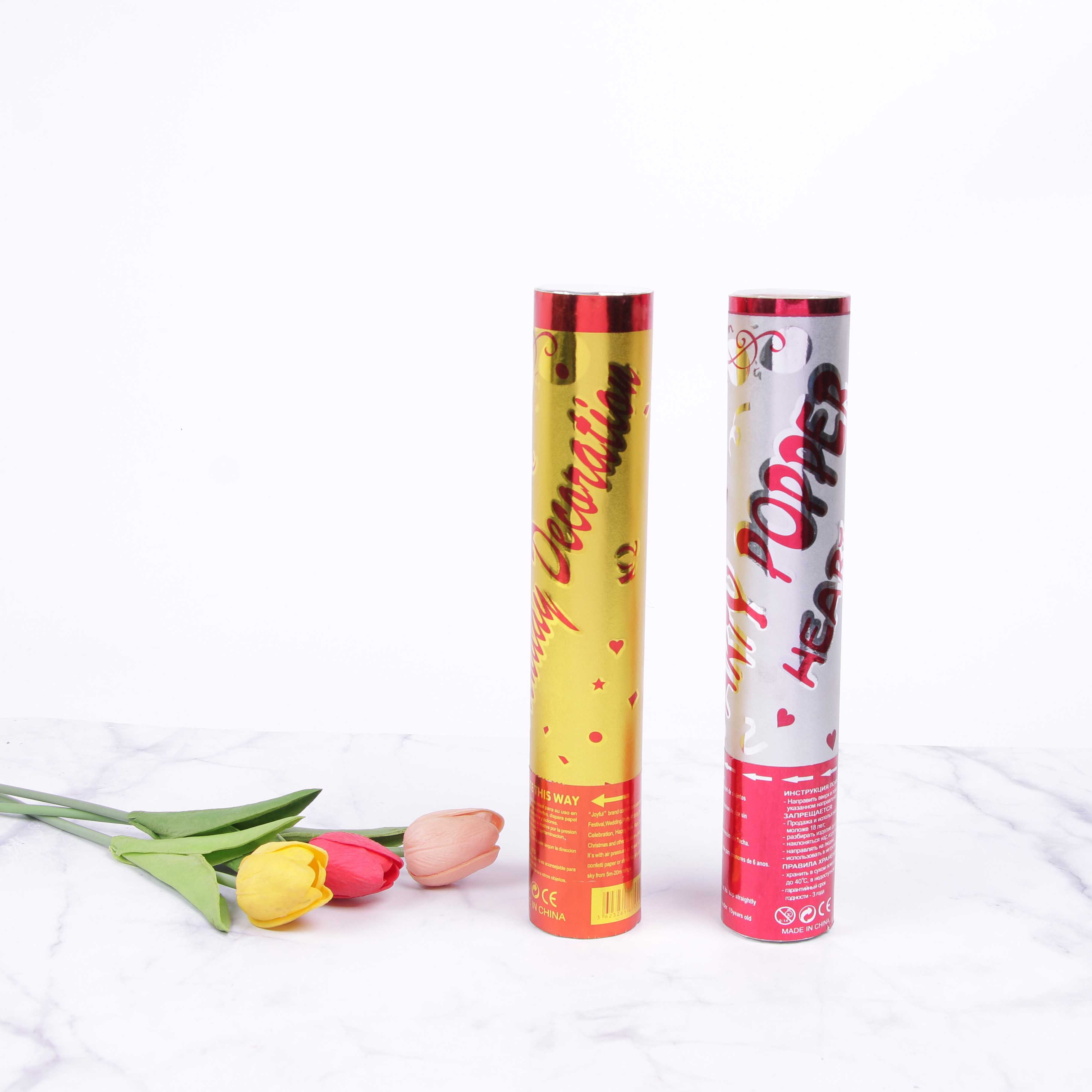 派对生日道具金银礼花礼炮拉炮纸管爱心节日用品纸片亮片五彩纸片