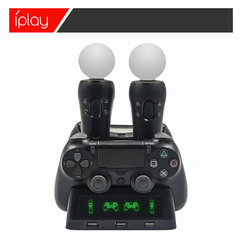 PSVR手柄充电器PS4 VR双充手柄双座充PlayStation MOVE手柄充电座