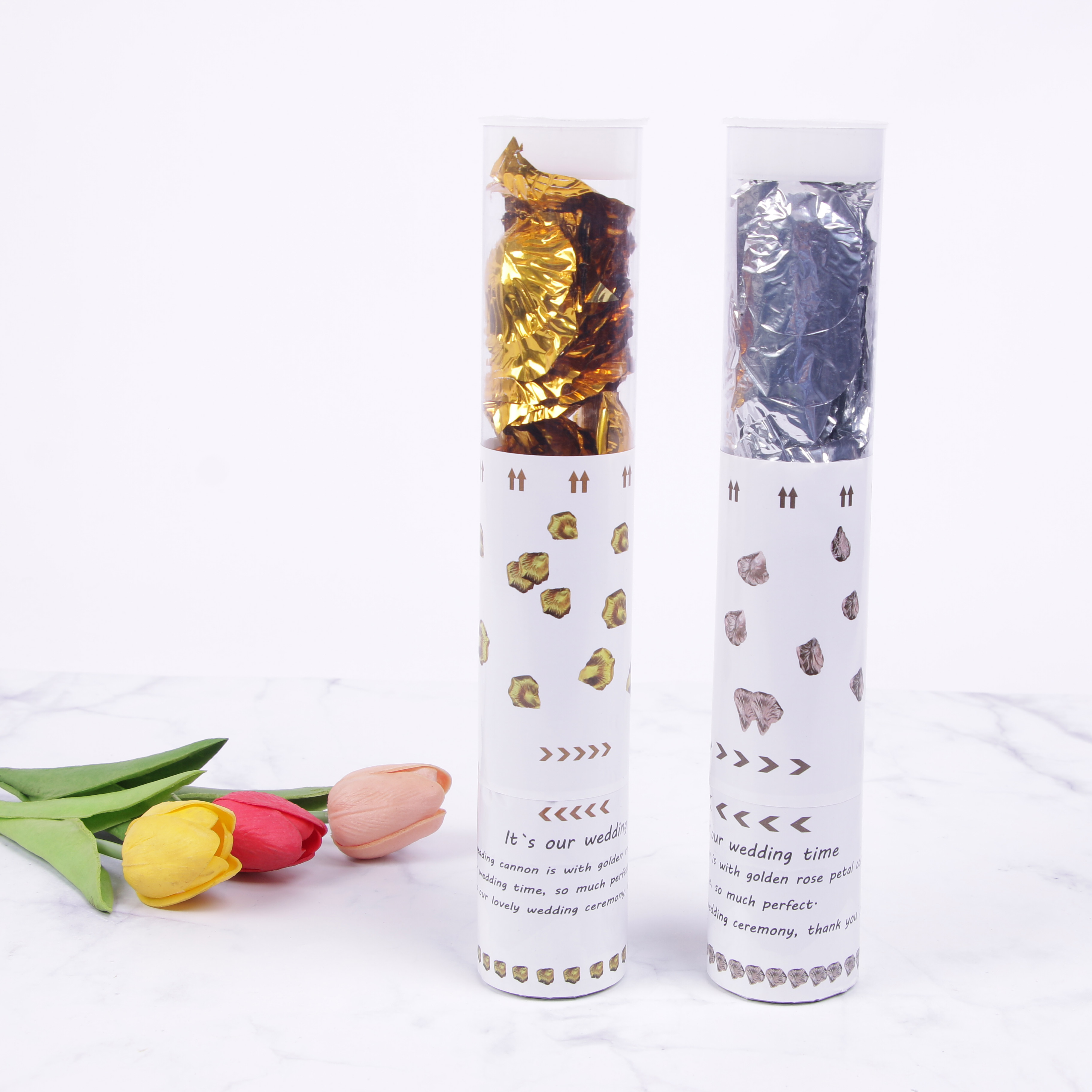 节日透明管纸管亮片纸片五彩纸屑礼花礼炮手拧按钮礼花筒节日用品
