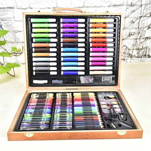 elementary School Student Watercolor Pen Educational Painting Stationery Gift Box Set Painting Toy Pen 150PCs Gift Supplies 