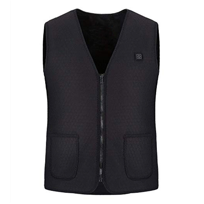 热销款秋冬USB智能充电电子加热马甲中老年人防寒保暖马甲背心