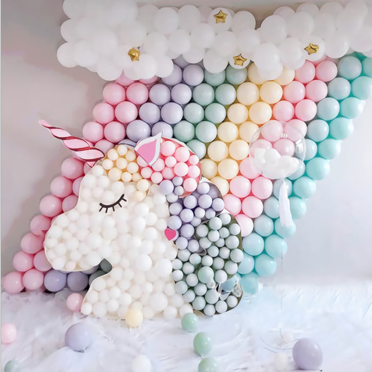 网红马卡龙色气球创意婚礼结婚房间儿童生日派对场景布置装饰用品