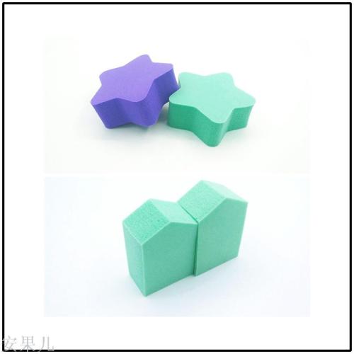 new puff cross-border supply five-pointed star makeup puff natural sponge puff bb small house special-shaped puff