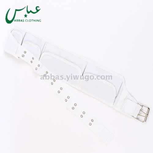 Factory Direct Sales White Belt Outdoor White Featured Metal Buckle Waist Bag Portable