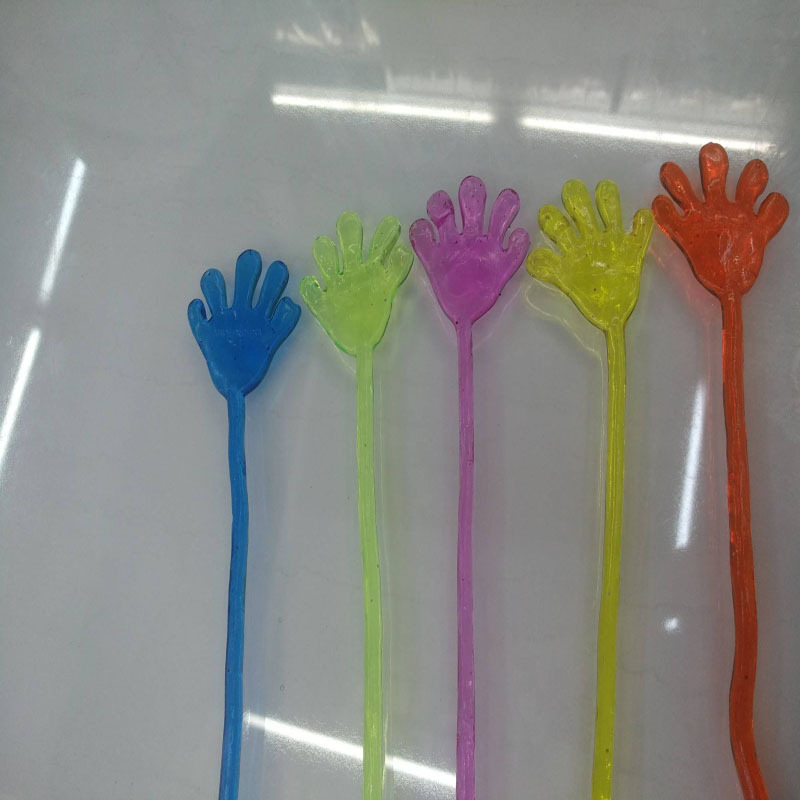 80后怀旧玩具 软胶伸缩粘性手掌迷你小手掌 墙手掌整人整蛊玩具