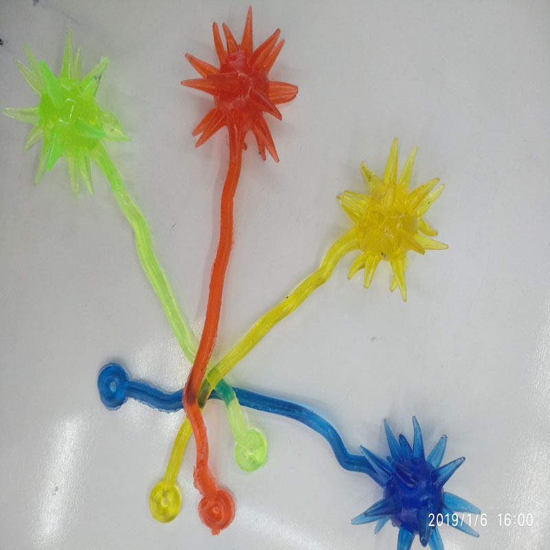 软胶粘性整人玩具 流星锤黏黏锤玩具 弹性伸缩黏性玩具批发