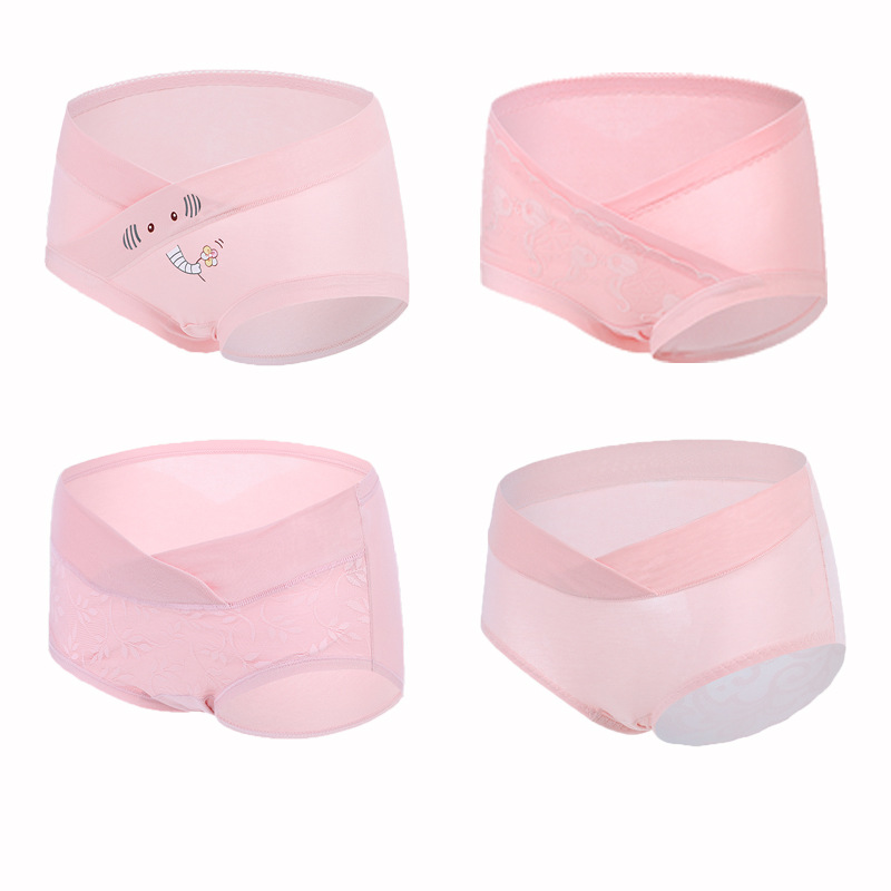 孕妇内裤低腰  新品产前后棉U型护肚透气短裤 怀孕期三角裤盒装