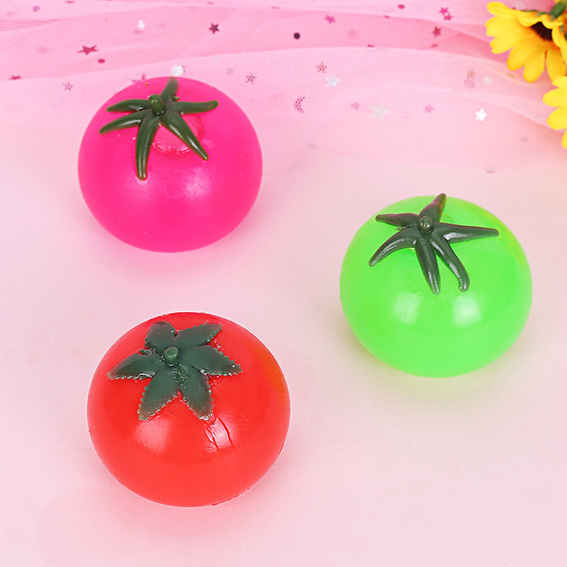 发泄球 耐摔捏捏乐发泄玩具 仿真水果玩具西红柿水球 批发