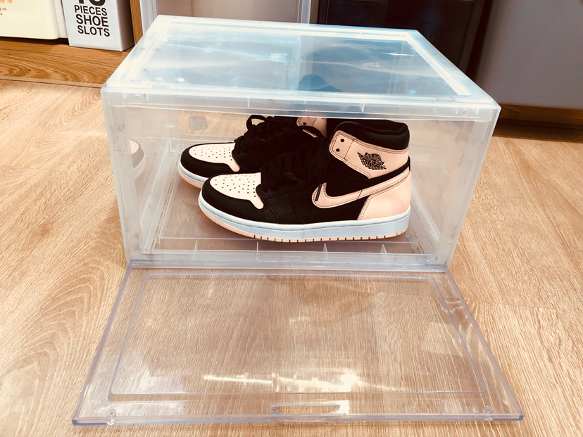Boya pavilion brand side door open shoe cabinet plastic storage box magnetic basketball shoe box high-top sports collection thickened