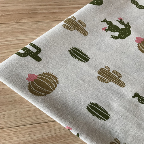 1.4*1.8/piece canvas double warp polyester cotton printed tablecloth tablecloth handmade diy cactus cloth