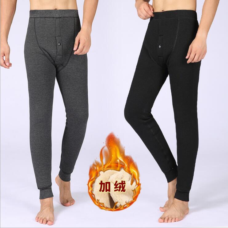 Manufacturer's direct selling, thickened and plush men's father's Flannelette cotton pants, autumn and winter wool pants