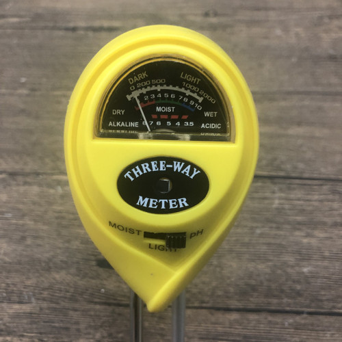 thermometer physical sensing ph soil hygrometer soil acidimeter thermometer suction card round head double needle yellow